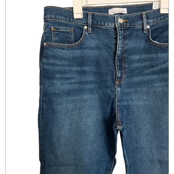 Loft Petite High Rise Slim Jeans in Dark Wash - Picture 5 of 11